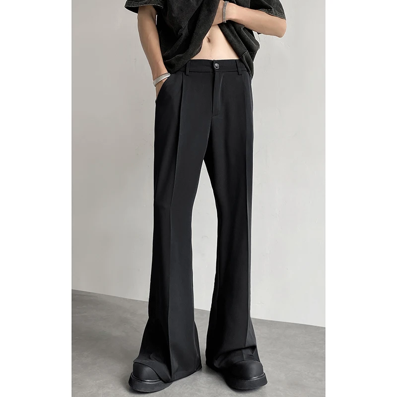 Suit Pants Men Fashion Social Mens Dress Pants Korean Loose Casual Flared Mens Office Formal Trousers M-2XL suit pants men pants business pants