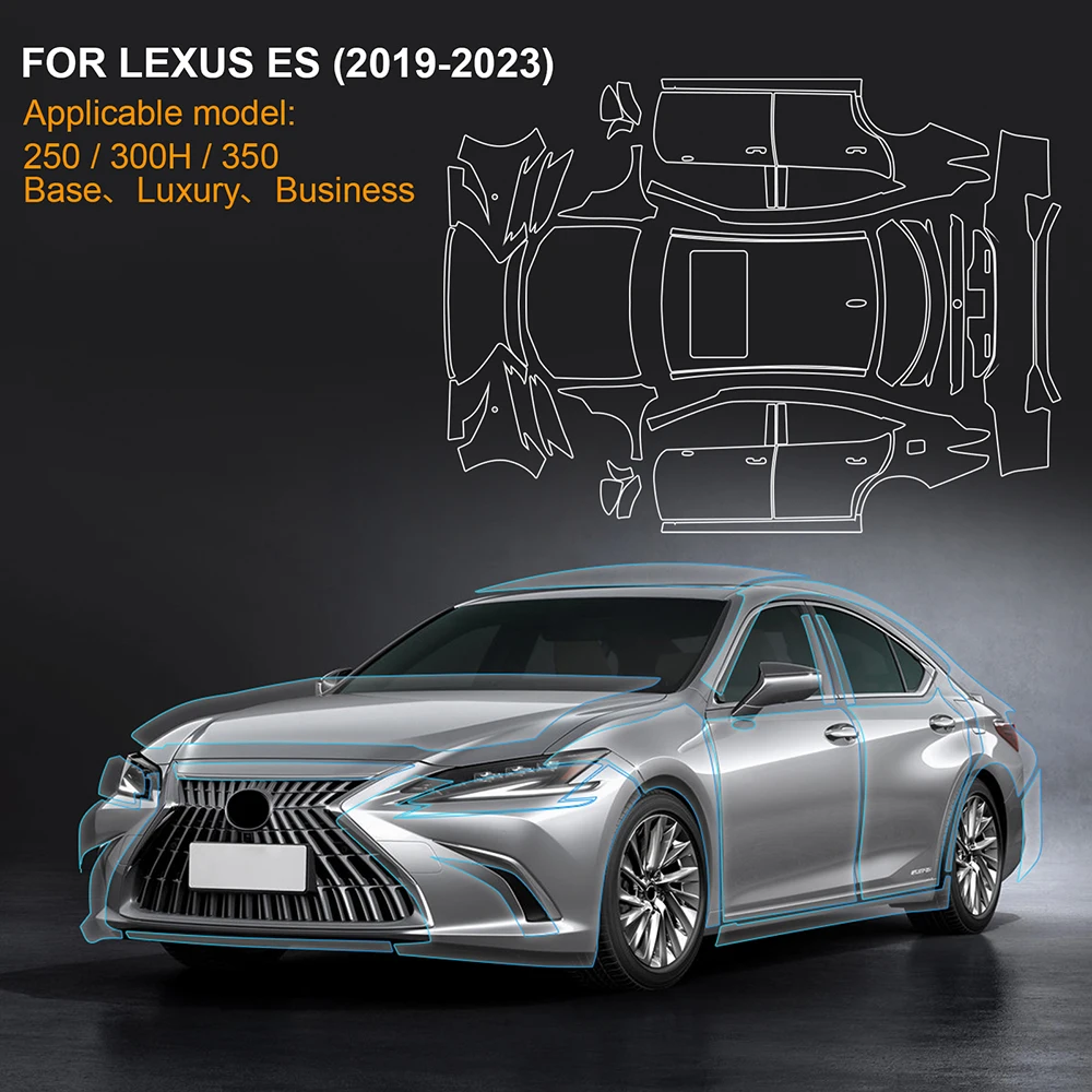 

KUNGKIC ТПУ Защитная пленка для краски автомобиля для Lexus ES 250 300H 350 2019 2020 2021 2022 2023 прозрачная фотография преднарезка PPF царапины