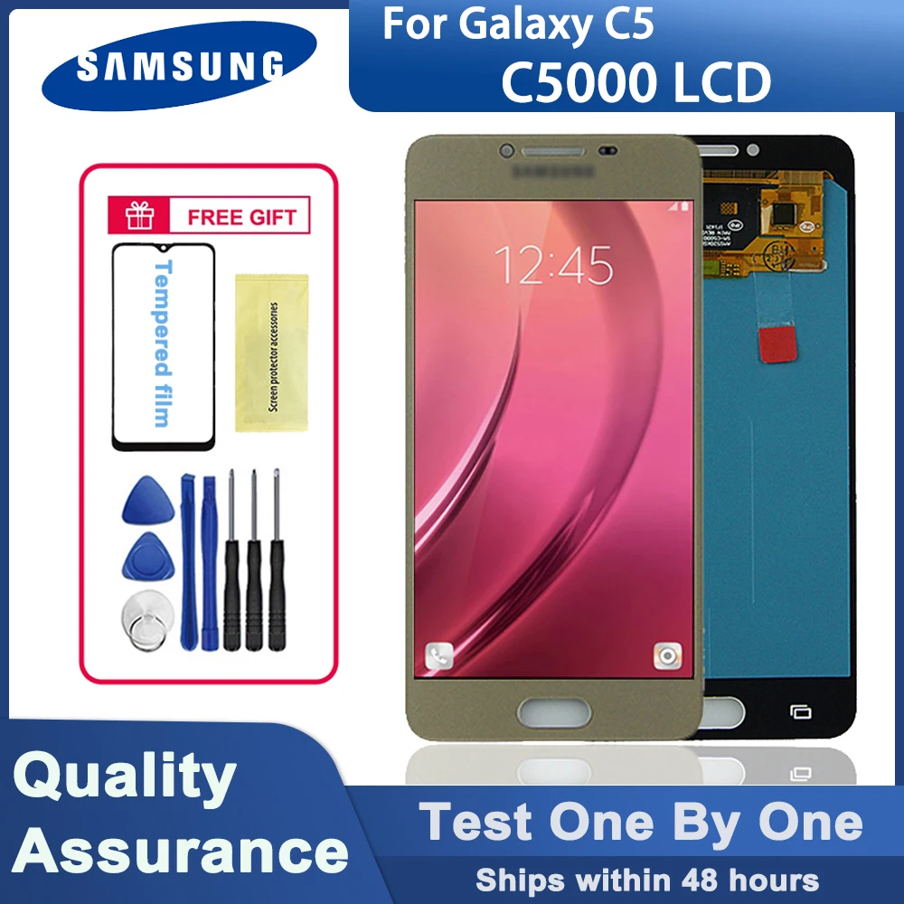 

Original 5.2" LCD Display for Samsung Galaxy C5 C5000 LCD touch screen digitizer assembly For Galaxy C5 LCD Display Replacement