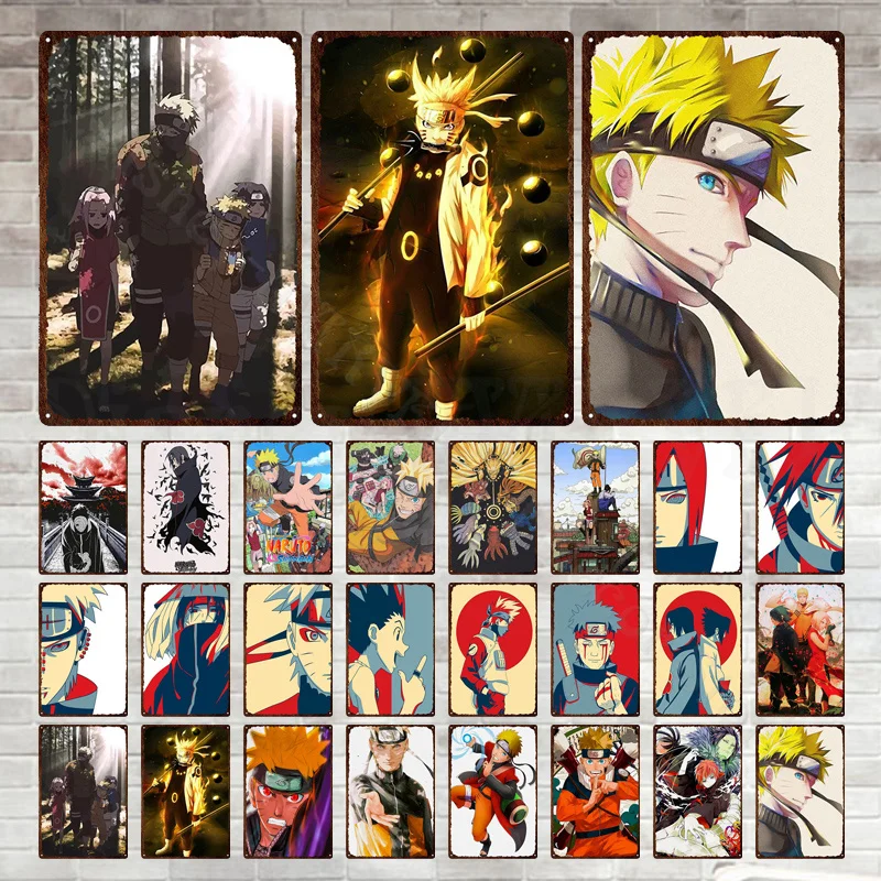 Anime Naruto Metal Sign Vintage Metal Plate Tin Plaque Payne Tendo