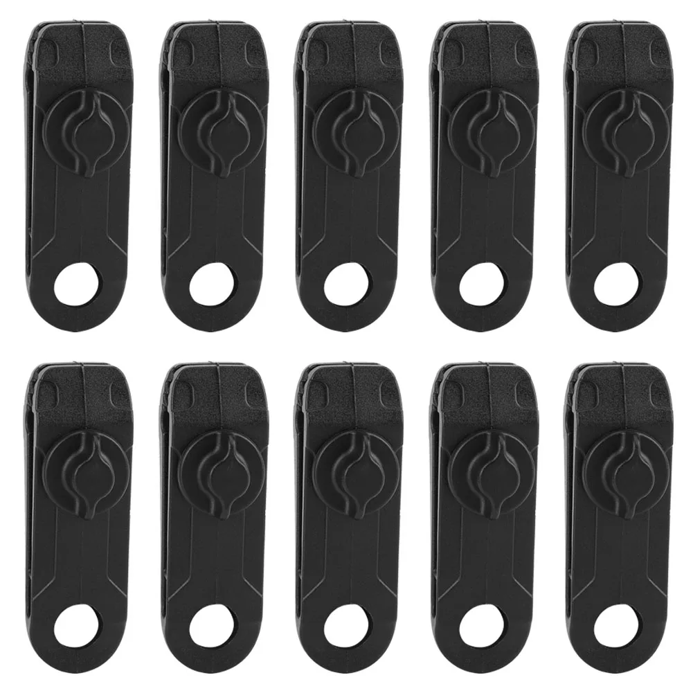 

10Pcs Black Plastic Tent Clips Buckle Outdoor Awning Tarp Fixing Clamp Camping Accessories