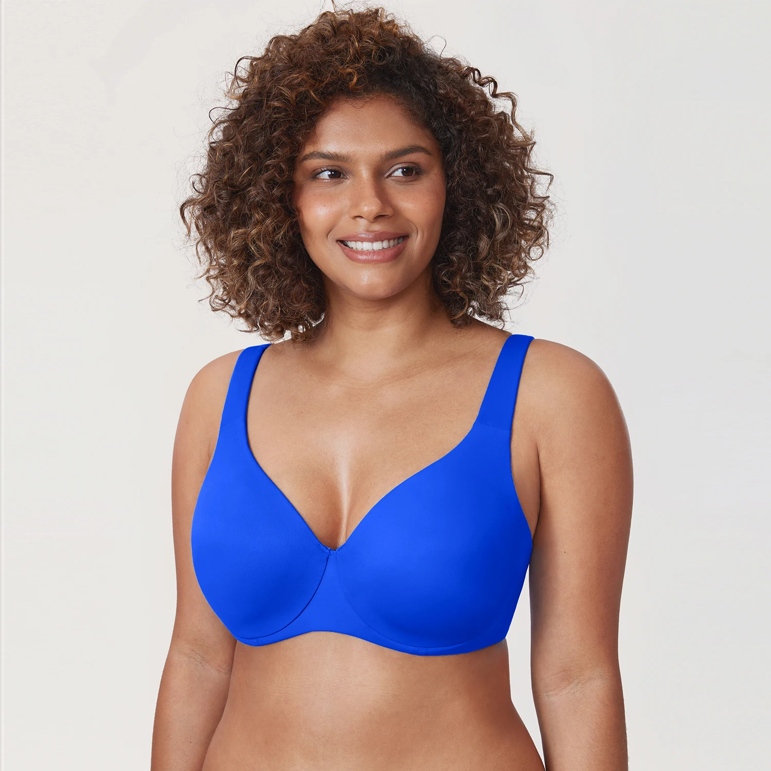 DELIMIRA Women's Plus Size Bras Minimizer Underwire Full Coverage Unlined Seamless Cup B C D DD E F G