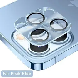 Premium Metal Camera Lens Protector with Ultra High Definition Glass - 13 or 13mini (Blue)