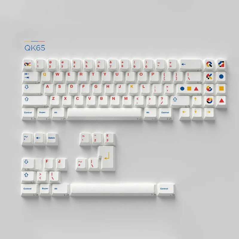 QwertyKeys QK65 Keycap Set für Mechanische Tastatur, Kirsche 