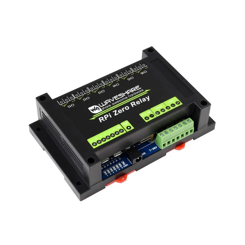 Módulo de Relé Industrial 6-ch para Raspberry pi Zero Comunicação Half-duplex Controle Uart Interruptor Automático Rs485 Can - Imagem 3
