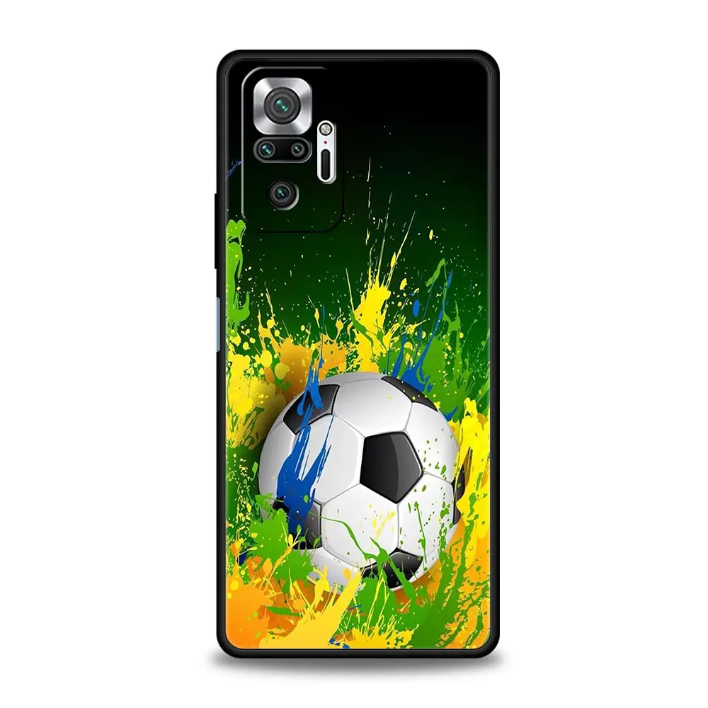 Football Passion Soccer Ball Design Phone Case - Sleek Black Cover