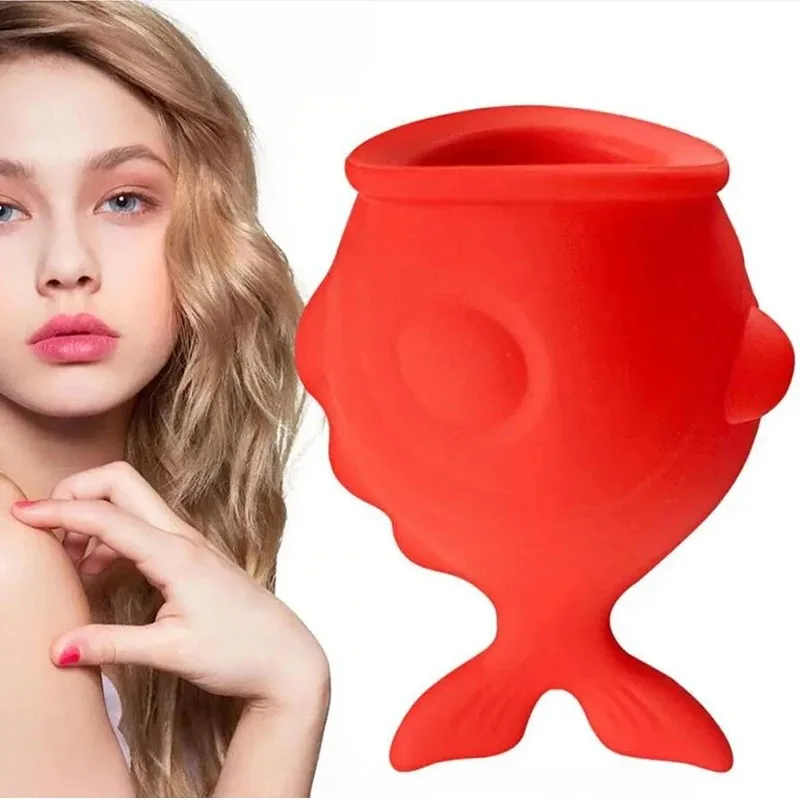 Sexy Women  Full Lip Plumper Enhancer Lips Silicone Tools Fish Labium Mouth Pout Shape Thicken Plump Natural Tool