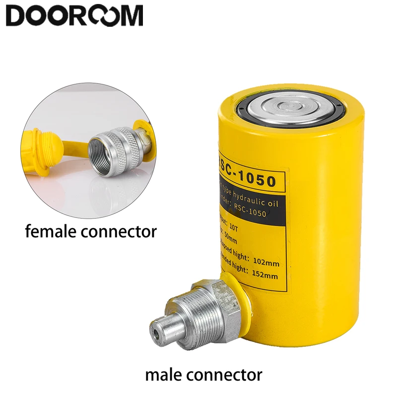 DOOROOM 10/20/30/50T Short Type Hydraulic Cylinder Hydraulic Jack RSC-Stroke 50mm Need To Be Used with Hydraulic Pumps Macaco 3