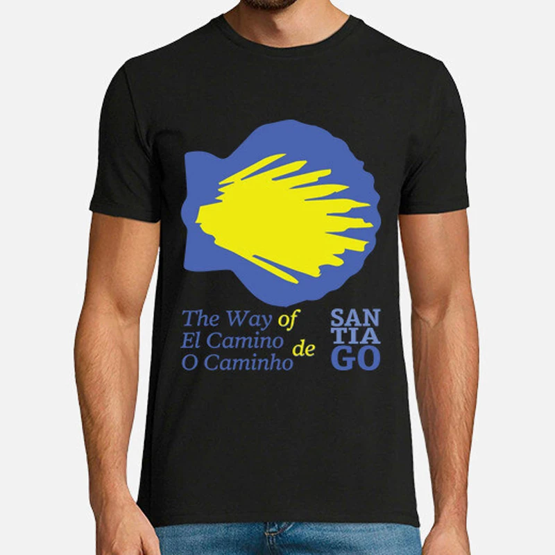 

The Way of Santiago - Caminho De Santiago T-Shirt New 100% Cotton Short Sleeve O-Neck Harajuku Casual Mens T-shirt Streetwear