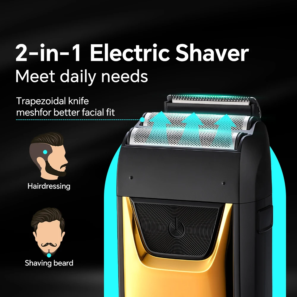 USB men’s electric LED digital portable shaver with built-in rear blade for shaving hair and sideburns, compact shaving BEST SELLERS