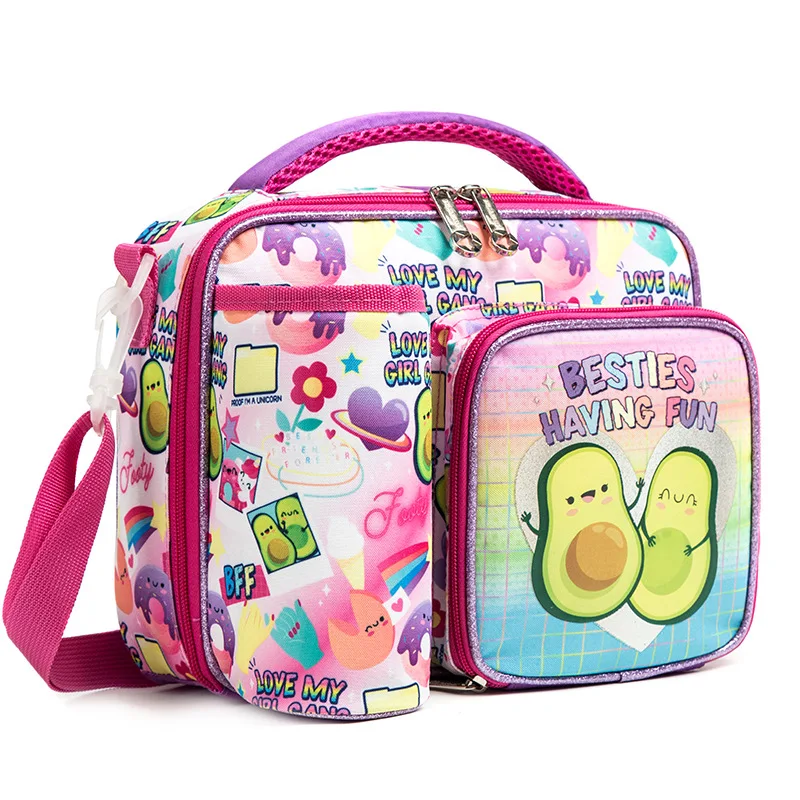 Primary School Lunch Bags for Children Complete Kit Handbags for Boys Lunch  Box with Bottle Pockets