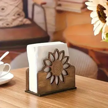Wooden Sunflower Napkin Holder 1