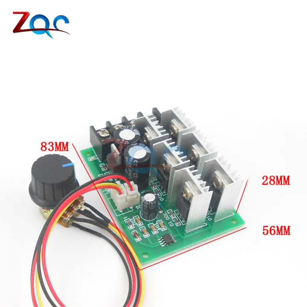 DC9V-55V 40A PWM DC Motor Speed Controller Switch Electric PWM Speed Control Regulator With Reversible Switch pwm controller 12v dc motor speed controller,motor speed controller,electric motor speed controller