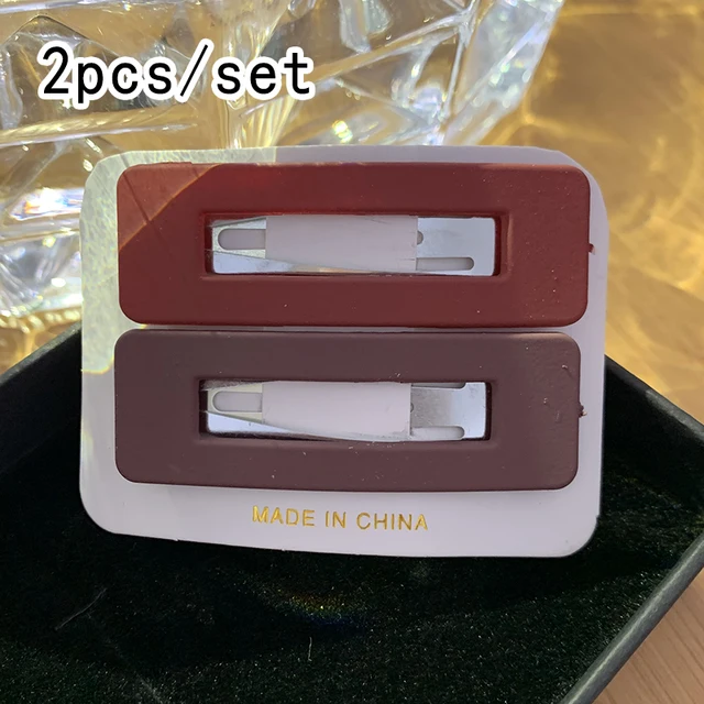 Hairpin Korean Simple Bb Clip Bangs Headdress Macaron Girl Hair Accessories Set Metal Hair Claws Ladies Hairgrip Headwear 2pcs