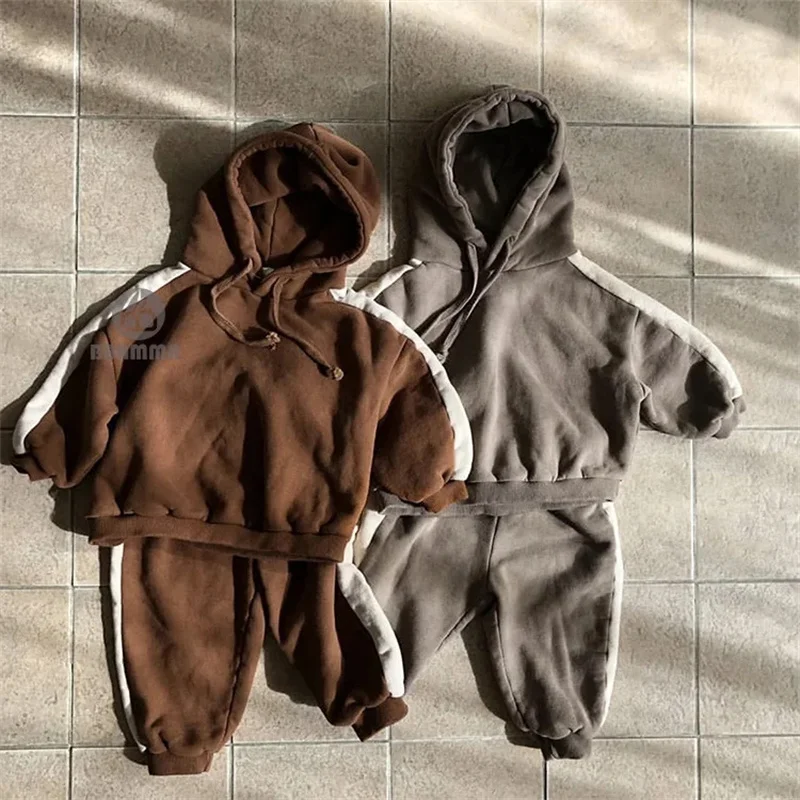 

2021 Child Boy Clothes Sets Little Girl Outfits Fashion Autumn Children's Sportswear Kids Sports Suit Korean Infant Tracksuit
