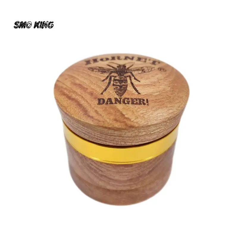 SMO High Quality Sandalwood Herb Grinder Aluminum Alloy Material Grass Grinding Crusher Home Smoking Accessories Men Gifts crystal money tree house figurine natural citrine reiki feng shui lucky tree with simulation grass mini landscape for home decor