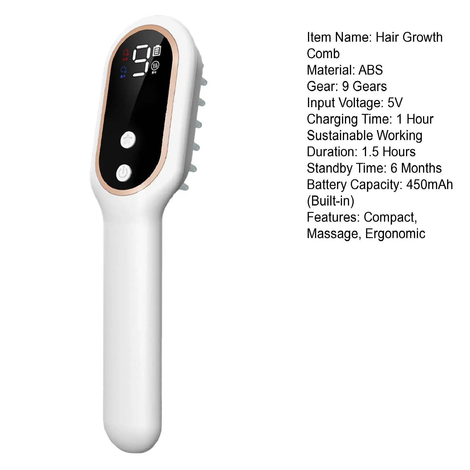Scalp Massager Brush Microcurrent Electric Scalp Massage Head Scratcher Hair Oil Applicator Multi-Functional Care Comb