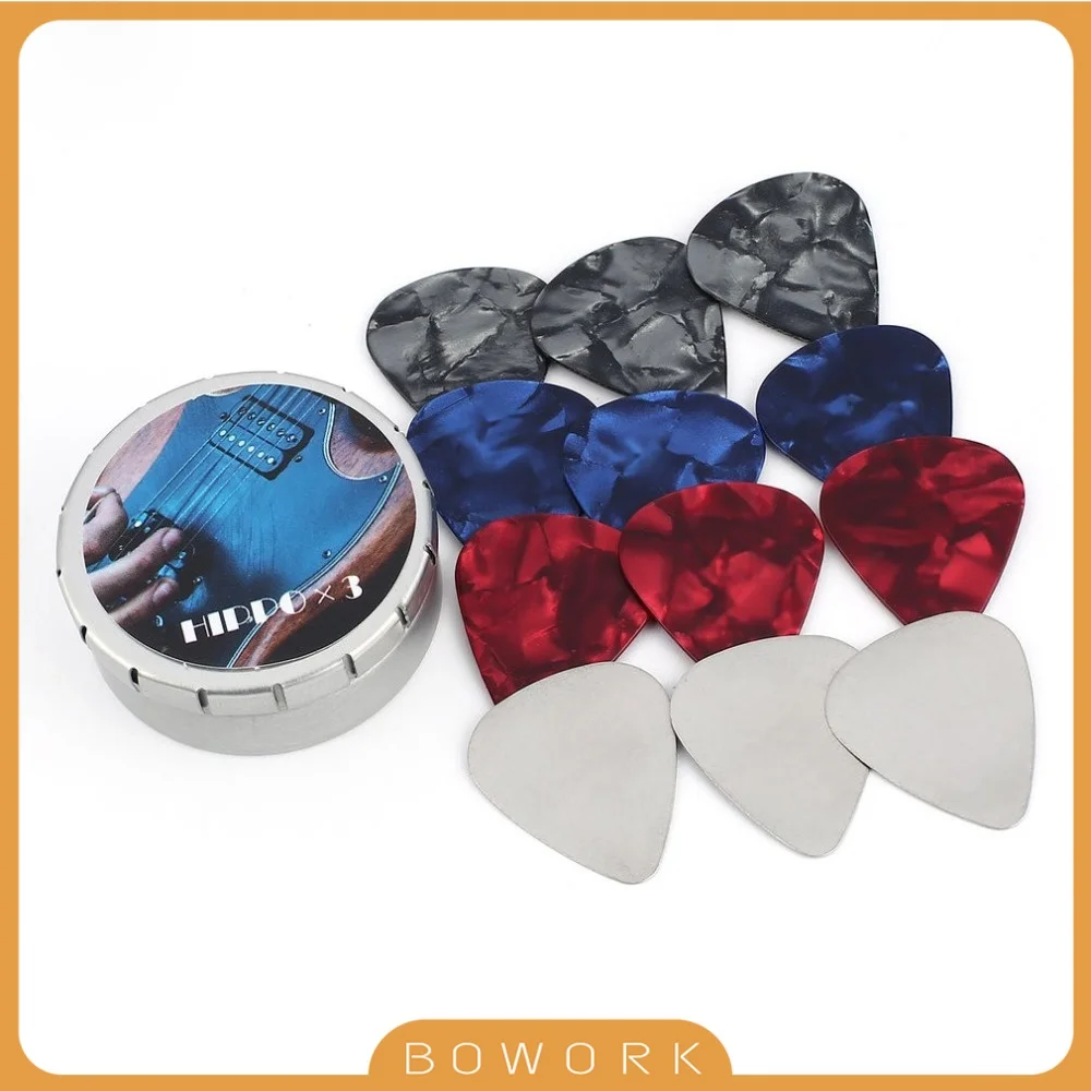

Assorted Acoustic Guitar Picks Electric Guitar Guitarra Celluloid Picks W/Box &LED Light Green Color Guitar Bass Wall Mount Hook