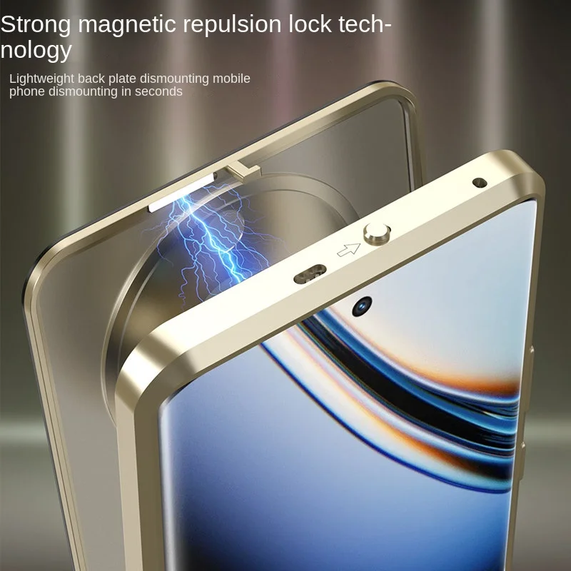 Realme 11 Pro Plus 5G RMX3740 Case Metal Bumper with Clear Matte Hard Cover Phone Case for Realme 11 Pro Realme11Pro 5G RMX3771