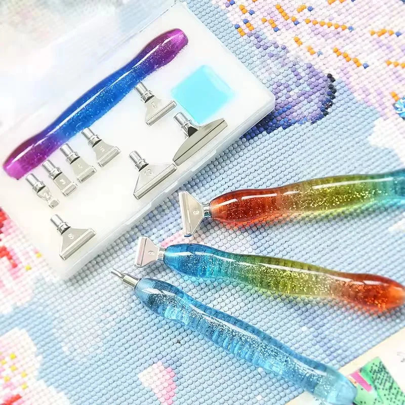 DiaPai Threaded Bits Accessories Embroidery Pen Diamond Painting Dot Drill Tool Multifunctional Metal Screw Thread Tips