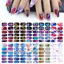Vibrant Self - Adhesive Nail Polish Stickers - 10 Sheet Set for DIY Nail Art and Manicures (Set 1)