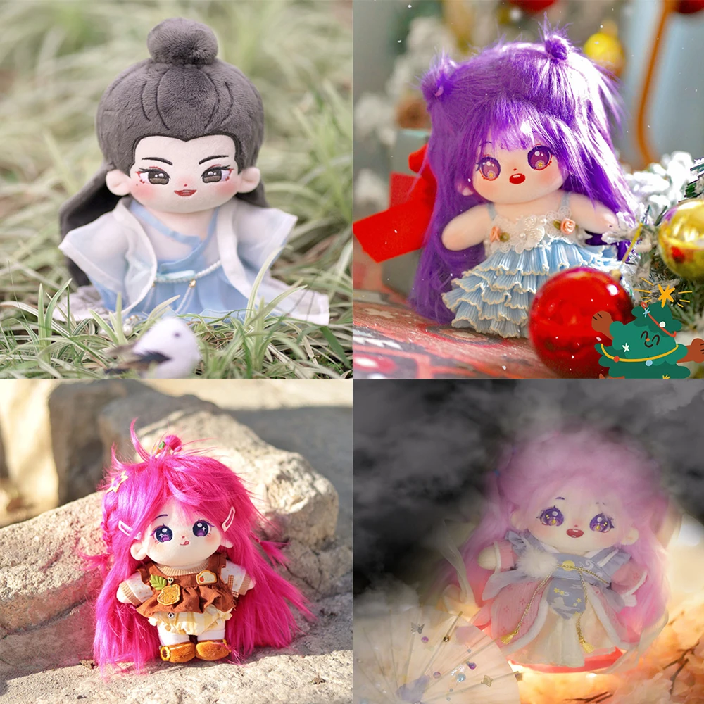 20cm Handmade DIY Plush Baby Dolls Long Hair Fried Cotton Doll Chinese  Ancient Costume Style for Girl Children Collection| | - AliExpress