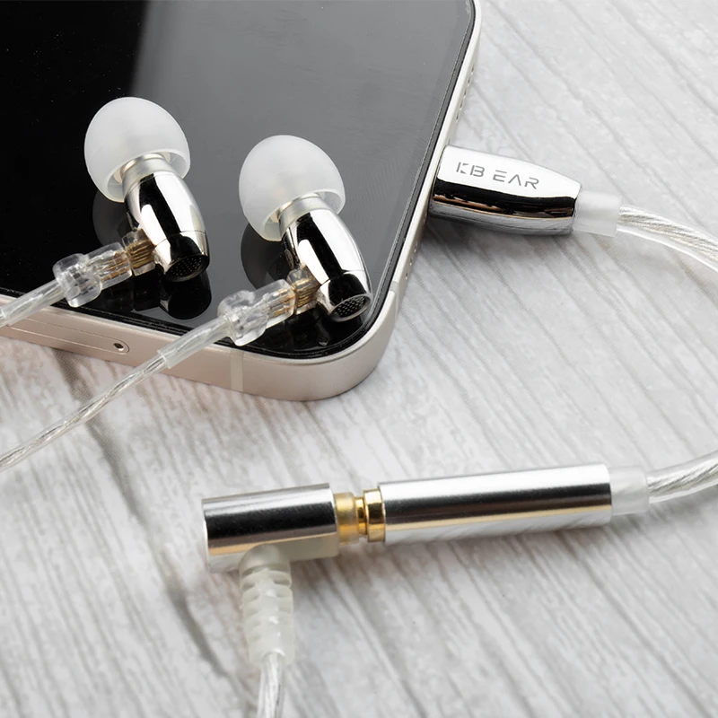 KBEAR T1-ALC5686 USB-C-3.5mm DAC 어댑터(은도금 구리; 1코어, 200스트랜드)