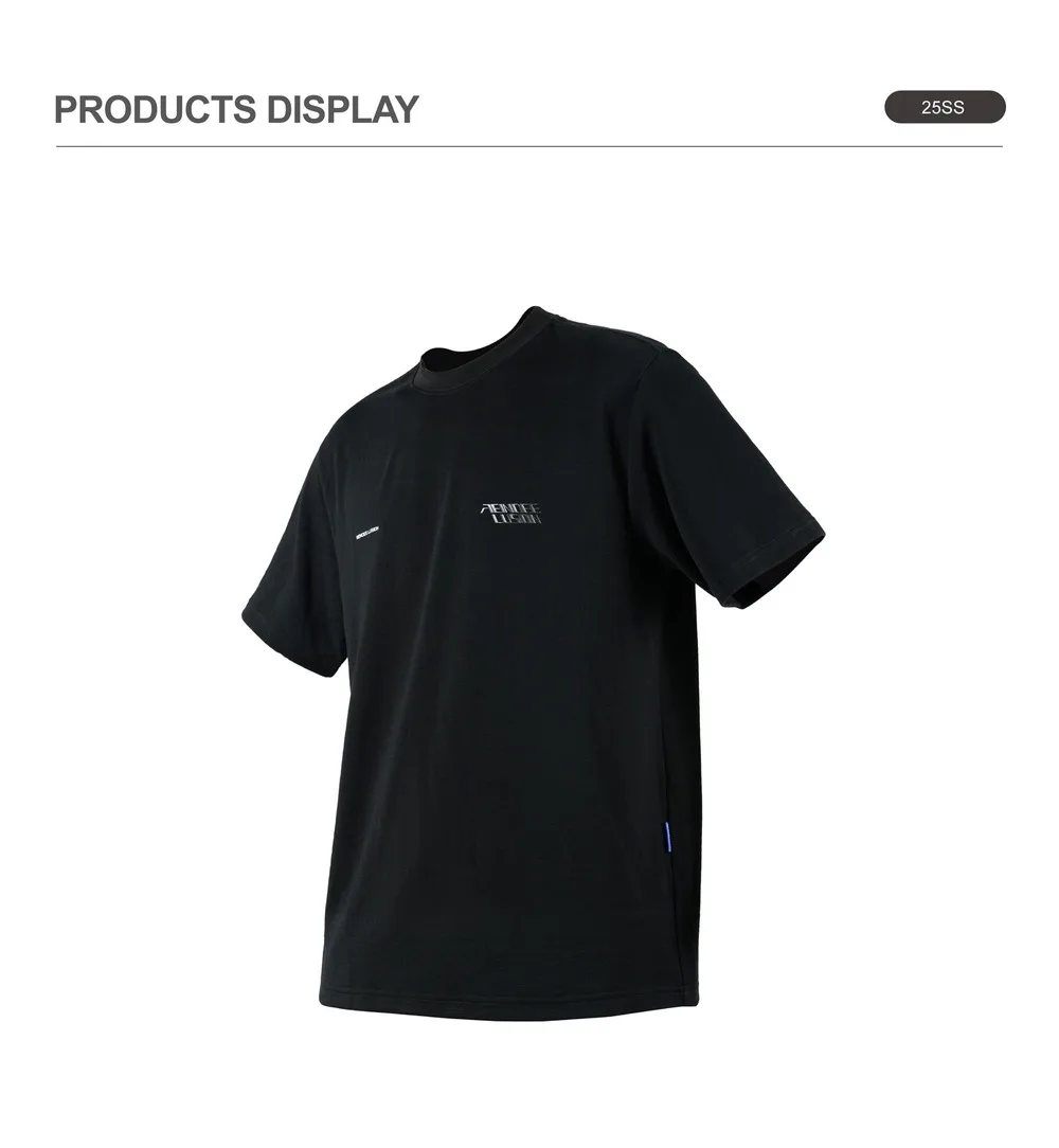 Reindee Lusion 25ss merino wool temperature change logo T-shirt techwear gorpcore