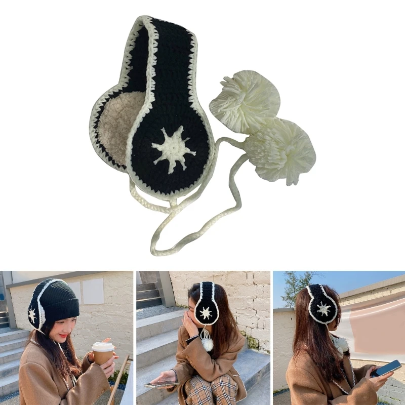 

Strap Ear Muffs for Women Shopping Outdoor Warm Knitting Ear Covers Warm Ear Protectors Girls InsStyle Ear Warmers