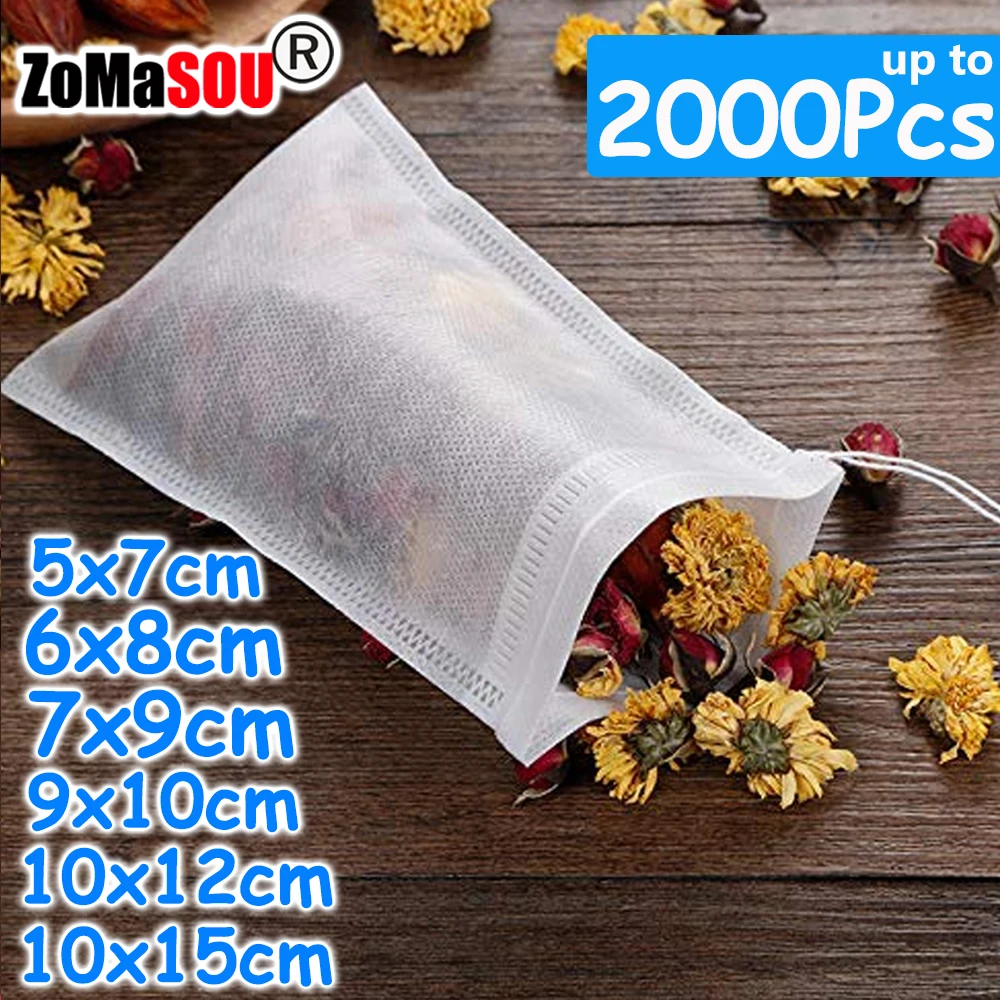 Disposable Tea bags Filter Scented Tea Bags with String Heal Seal Paper 100-2000Pcs for Kitchen Loose Leaf Coffee Spice Herb