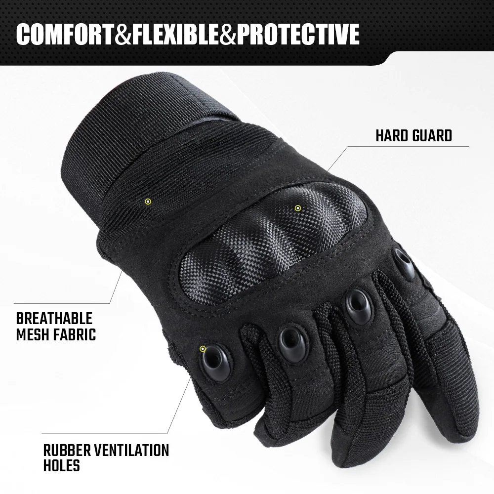Touch Screen Tactical Gloves Outdoor Sport Motorcycle Hard Shell Cycling Hunting Shooting Hiking Camping Non-slip Protection Men 2