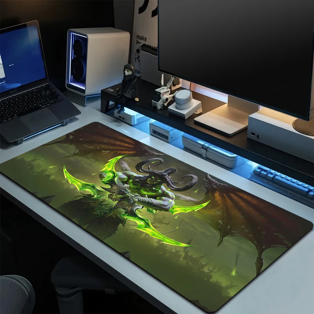 World Of Warcraft Gaming Mouse Pad Illidan Large Computer Mousepad Gamer Xxl Tastiera Mouse Mat Wow Game Desk Mat Per Laptop