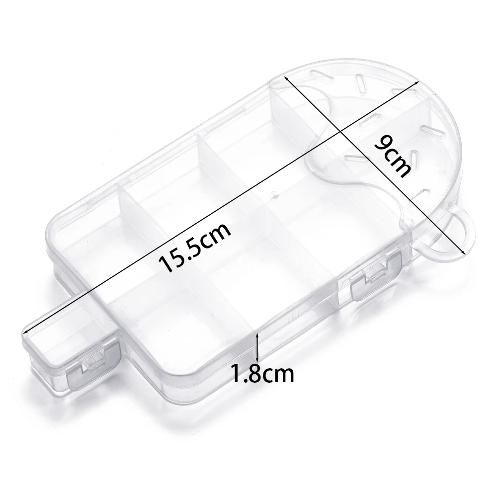 FuninCrea Plastica Trasparente Scatola Portaoggetti Organizer Gioielli per Perline, Gioielli, Nail art, Artigianato, Artigianato Multiscomparto Scatole Organizer Appeso a Parete Porta Viti (Stile 1