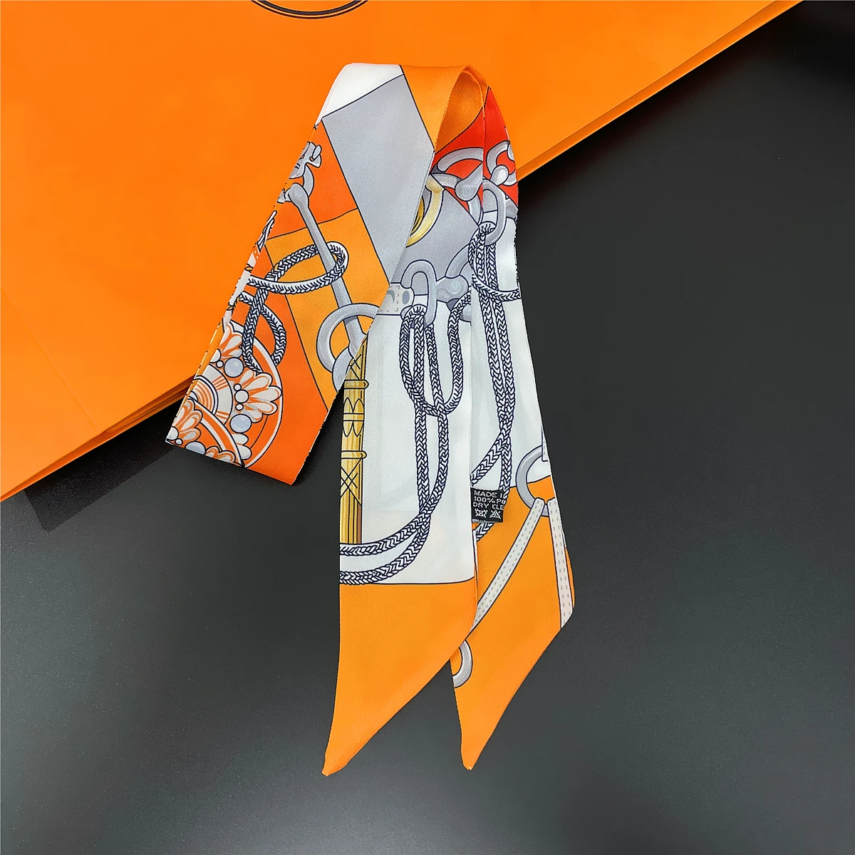 Women Scarf 2024 New Brand Design Luxury Twill Silk Scarf Fashion Headband Foulard Skinny Hair Bag Scarves Neckerchief - 6