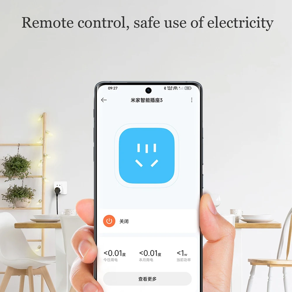 Smart Plug Electrical Socket Power Socket Smart Plug Outlet Xiaomi Mijia Smart Socket 3 WIFI Power Statistics Version Wireless Remote Control for Mihome APP
