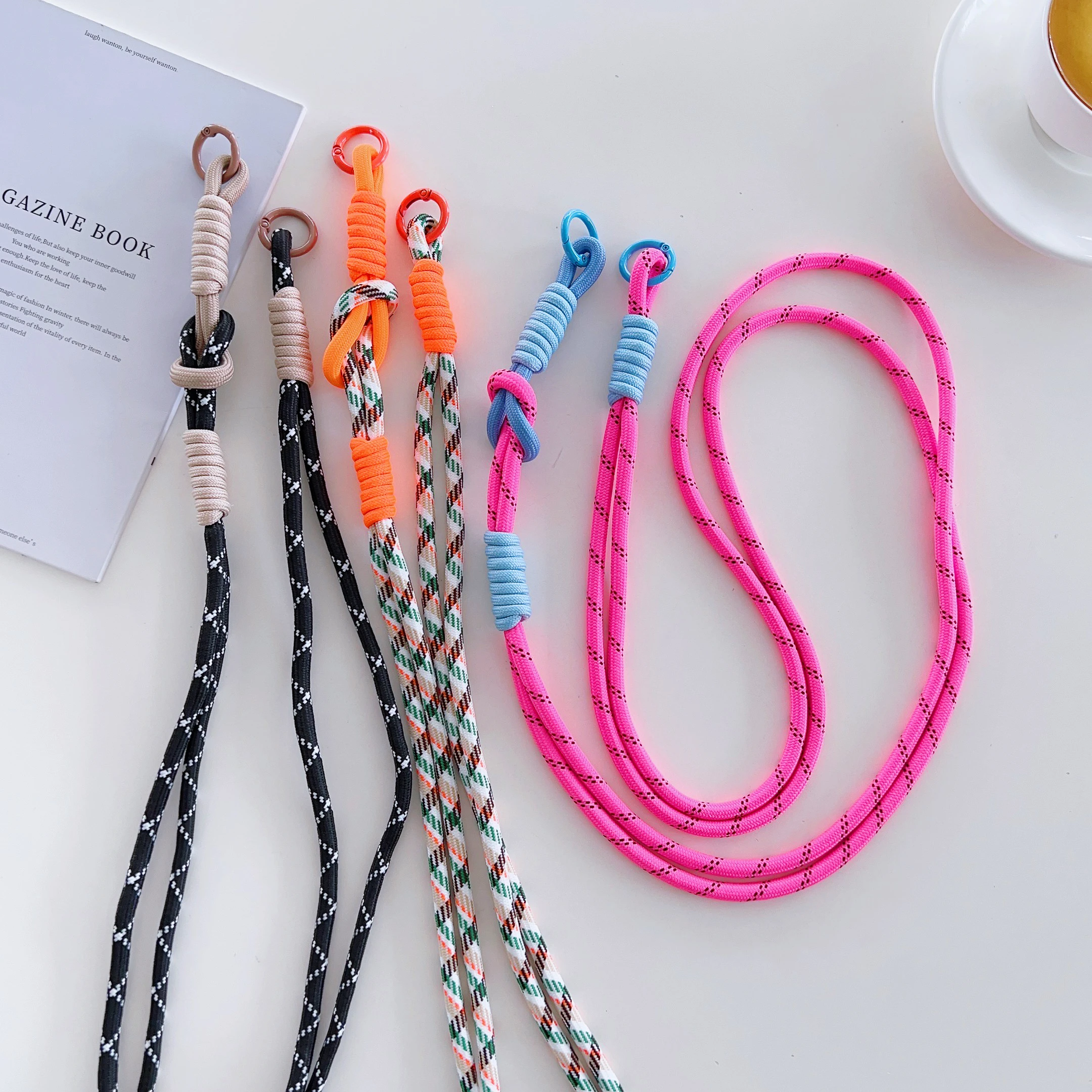 Hand-Woven Colorful Phone Lanyard Crossbody Strap