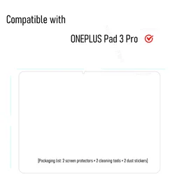 Premium Tempered Glass Screen Protector - 2 - Pack, 13.2 - inch HD Damage - Proof Guard (2P - Oneplus Pad 3 Pro)