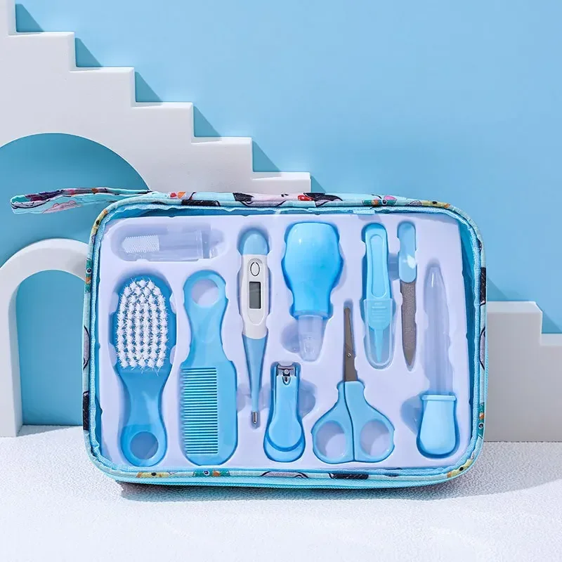 Set - Newborn Nail Clipper Set 10 - Piece Baby Care & Cleaning  , Safe Comb & Brush Gift Box