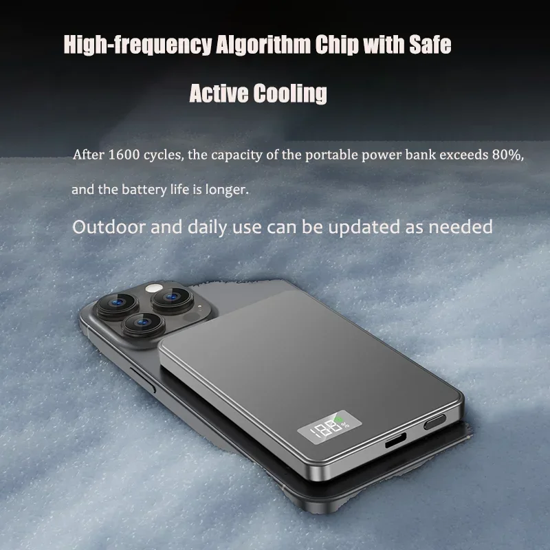 Magnetische powerbank 50000mah draadloze oplader voor telefoon_voghion.com