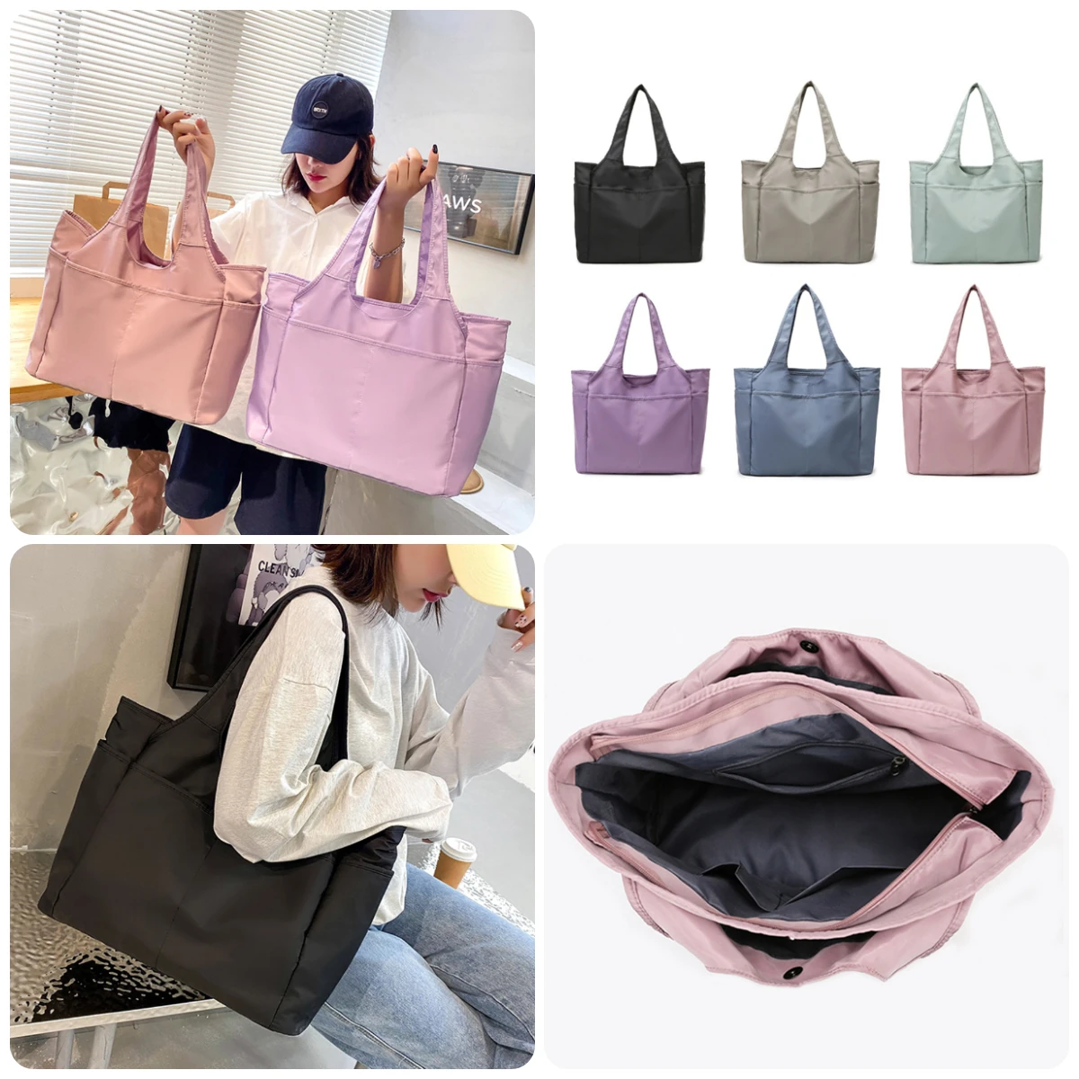 

Women's Tote Bag Large Capacity Commuting Shoulder Bag Leisure Travel Canvas Duffle Handbag Yoga Dance Fitness Bag Shopping Bags