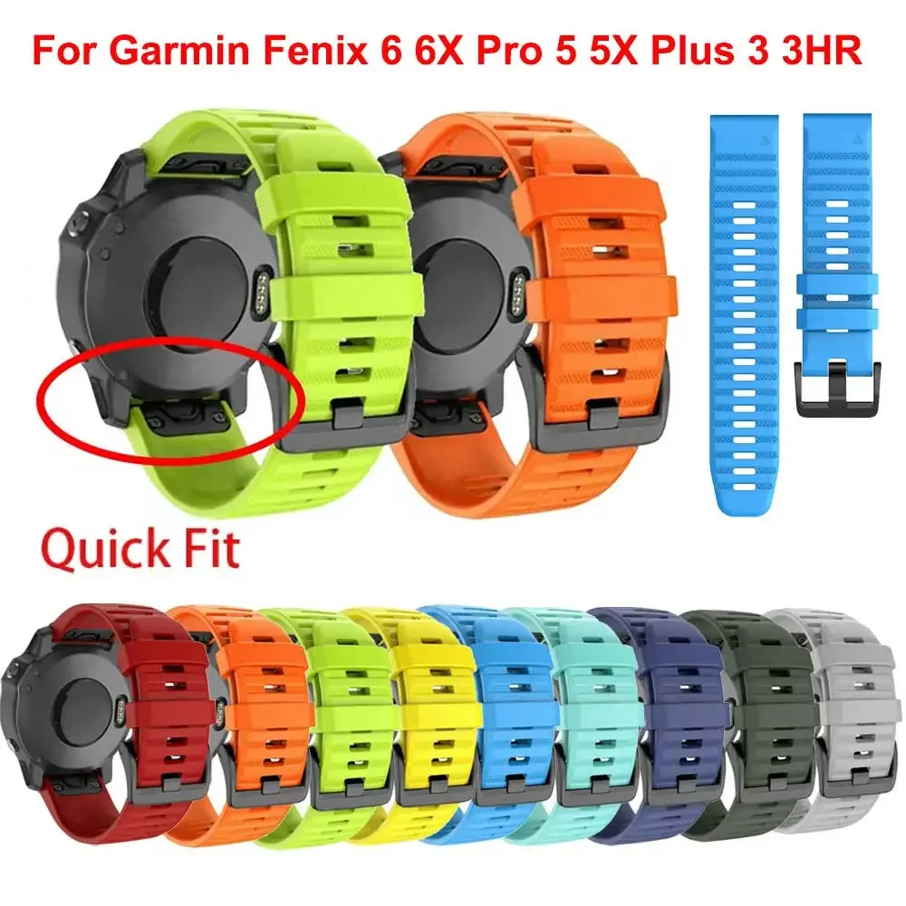26 22 20Mm Cinturino Per Garmin Fenix 7 7S 7X6 6S 6X Pro 5 5X 5 S 5 S Plus 3Hr 935 Cinturino In Silicone Instinct Descent Watch Polso Correa
