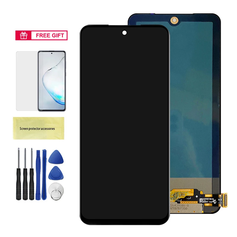 Display Ricambio Per Xiaomi Redmi Note 10/10S - Schermo OLED Completo Con Sensore Impronte, Nero