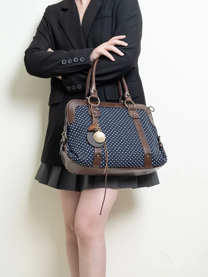 Fashionable Women's Shoulder Bag Handbag Crossbody Bag PU Leather Vintage Style Medium Hardness Zipper Closure