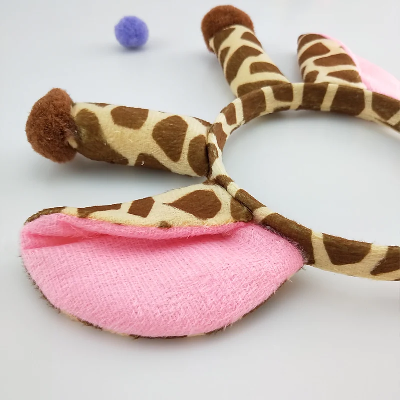 Adults Kids Plush Child Boy Giraffe Animal Headband Ear Tie Tail Gift Birthday Party Cosplay Costume Christmas Halloween