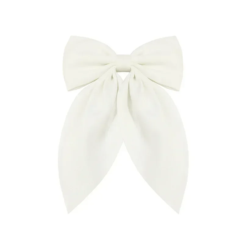 Elegant Double-Sided Satin Bow Hair Clip - Versatile Small Accessory
