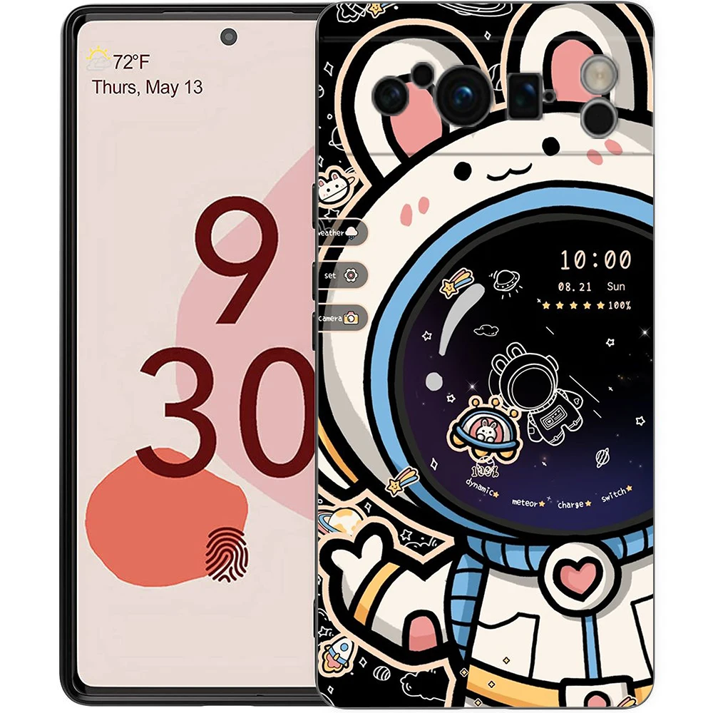 Hallo Astronaut Handy hülle Abdeckung für Google Pixel 8 7 6 7a 6a Pro 5g stoß festes Silikon weich 9 pro xl 8 pro 5g Shell Coque Capa – Detail 4