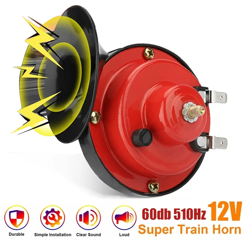 60Db 510Hz Super Train Horn Per 12V Alimentatori Auto Barca Moto Tweeter Automatico Altoparlante Altoparlante Per Auto Segnale Sonoro 60B