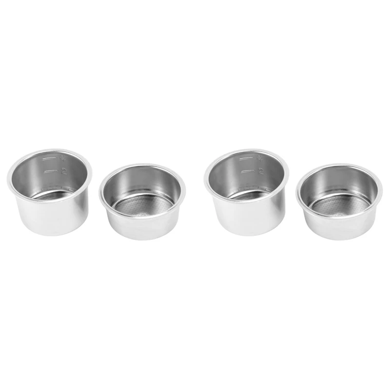 Hot 4 Confezioni Da 51Mm 2/4 Filtri Per Tazze, Portafiltro Di Ricambio Portafiltro Senza Fondo Per Caffè, Per Delonghi Ec680 Ec685