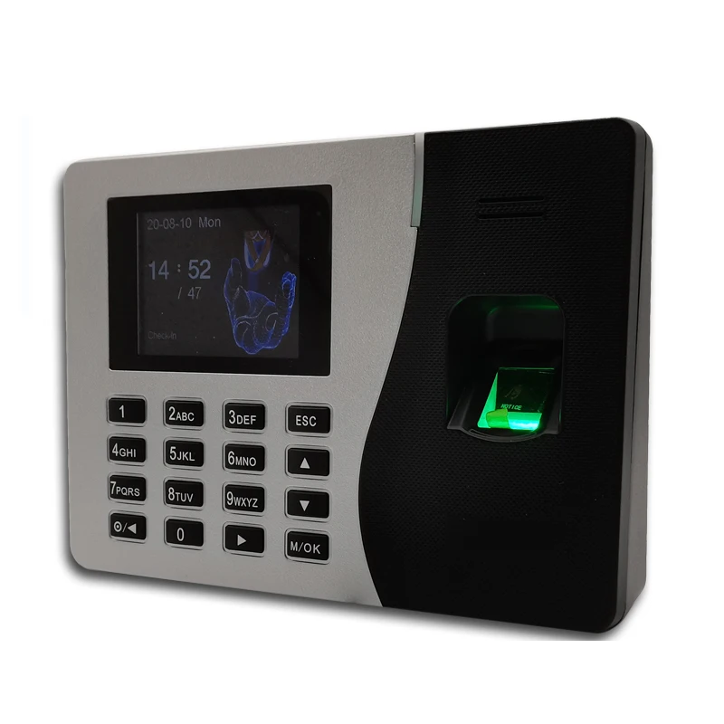 K14 TCP/IPTime Attendance System Employee Office Machine Time Clock USB Biometric Fingerprint Record Optional Battery