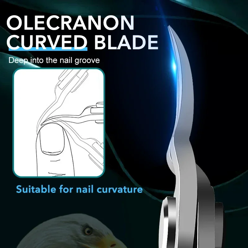 1Pcs Toenail Clippers Nail Cutters Professional Pedicure Paronychia Tools Manicure Stainless Steel Sharp Curved Blade Big Pliers